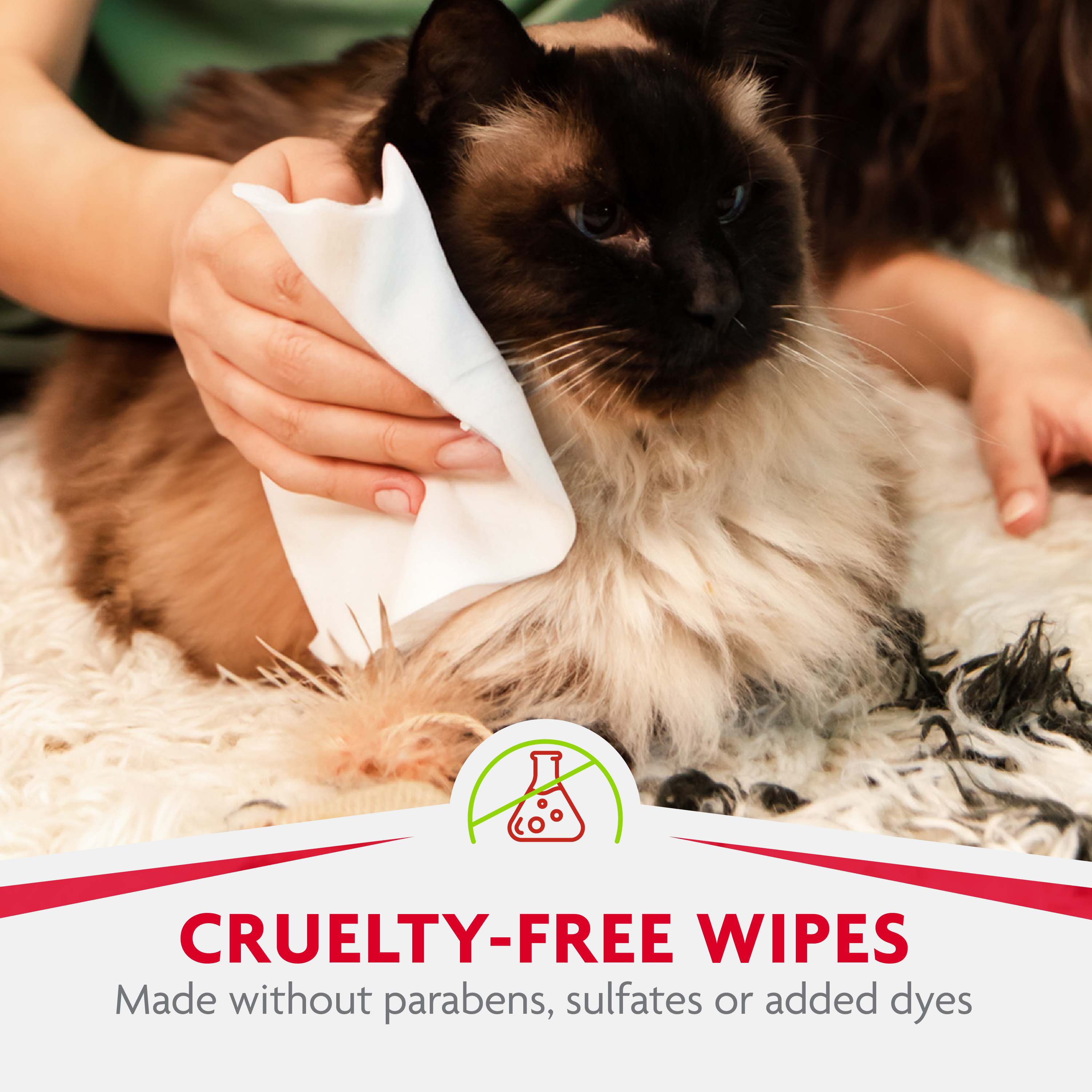 Furminator DeShedding Grooming Wipes For Cats Refresh And Deodorize Coat Without Bathing 50 Count FURminator